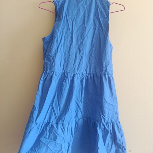 Pink Woman sleeveless mini shirt dress like new, blue