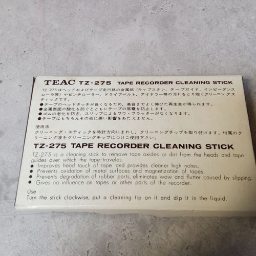 Vintage Teac Cleaning Stick used for cassette player TZ-275 1980s
