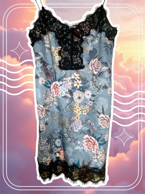Stradivarius Floral Lingerie Style Dress like new, size M
