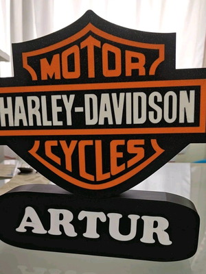 Decorative motorcycle sign custom name new, 3D printed