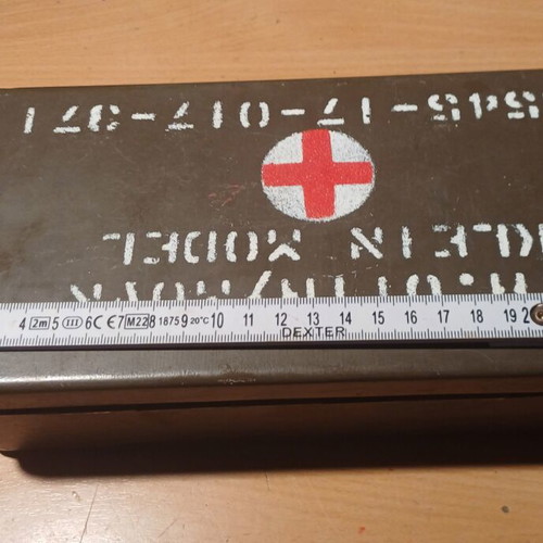 Military Metal First Aid Kit used, Klein Model