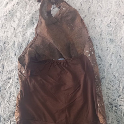 Brown linen blouse like new, size M