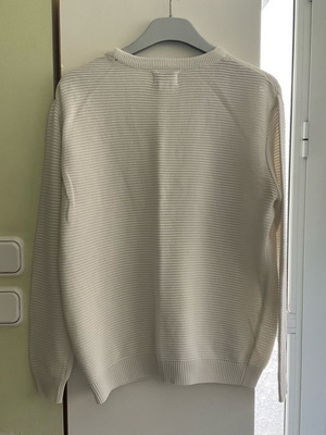 Ανδρικό μακρυμάνικο βαμβακερό μπλουζάκι Pull & Bear μεταχειρισμένο, άσπρο, μέγεθος S