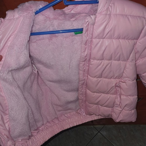 Benetton girls' jacket pink, like new, size 2-3 years