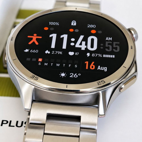 OnePlus Watch 3 Stainless Steel 46mm smartwatch with extra strap and Spigen bracelet