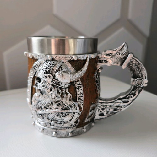 Viking mug stainless steel 400ml new