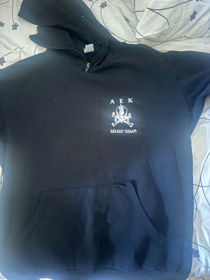 Fullface Original Aigaleo-Chaidari hoodie like new, black and white, XL