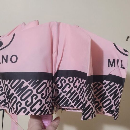 Moschino umbrella new, black and pink