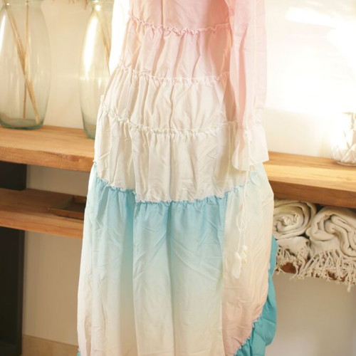 Beachwear boho ombré pastel dress new, lightweight and flowing