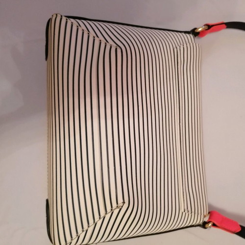 Pauls Boutique striped white and blue crossbody bag like new