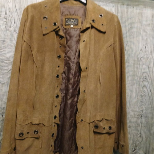 Castor suede coat used camel Italian Spectra vintage