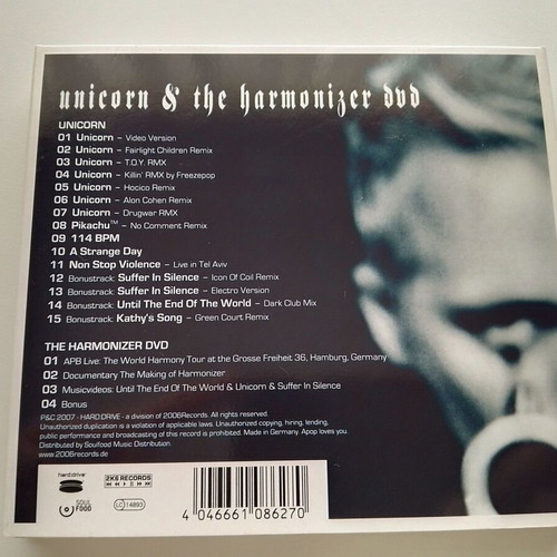 Apoptygma Berzerk Unicorn EP + Harmonizer DVD like new, electronic