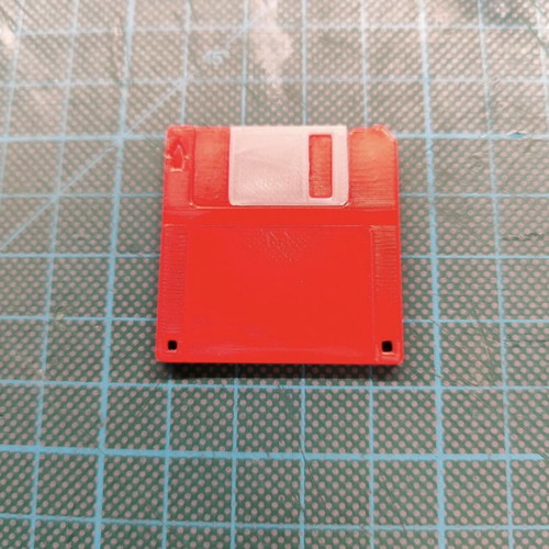 Floppy Disk Keychain with NFC Tag like new, retro tech keychain
