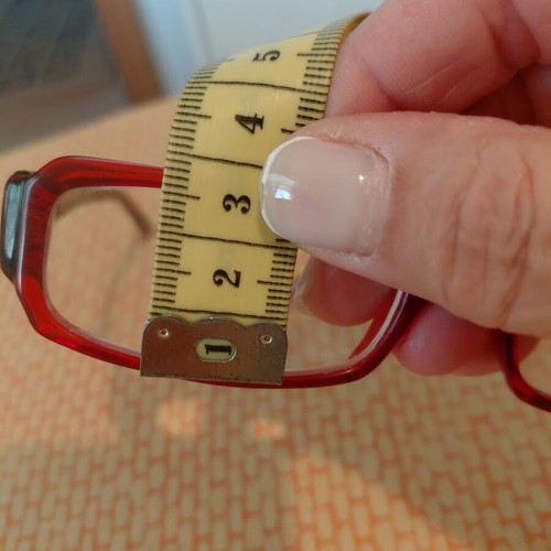 Eyeglass frame used, dark burgundy, cellulose acetate