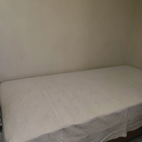 Single divan bed with storage space and mattress, like new