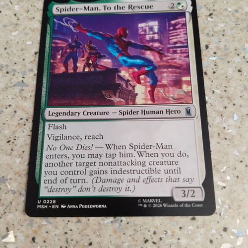 Magic the Gathering Spider-Man, To the Rescue card