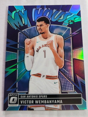 Victor Wembanyama Donruss Optic 2024-25 My House Silver Holo Prizm card like new