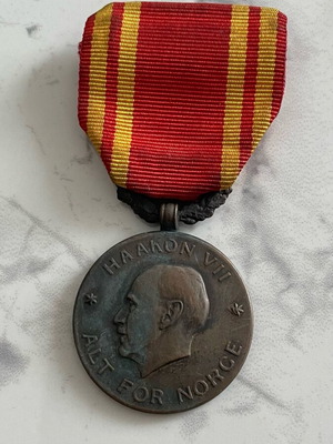 Στρατιωτικό μετάλλιο Δεύτερου Παγκοσμίου Πολέμου Νορβηγίας σαν καινούργιο