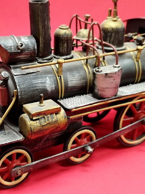 Retro train like new, handmade metal model 40 cm