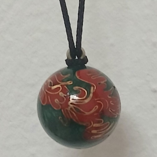Vintage Chinese Cloisonne enamel music pendant ball