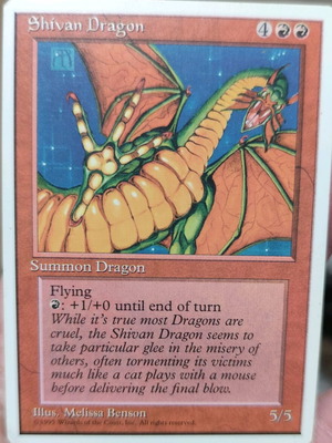 Shivan Dragon κάρτα Magic The Gathering Fourth Edition σαν καινούργιο
