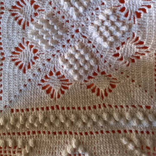 Handmade knitted blanket new with 2 decorative knitted covers