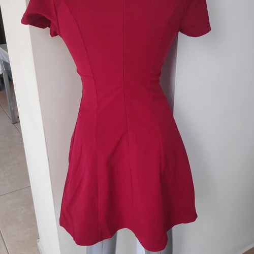 Mini red dress new, size Small, short sleeve