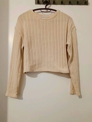 Stradivarius knitted blouse beige like new, size XS