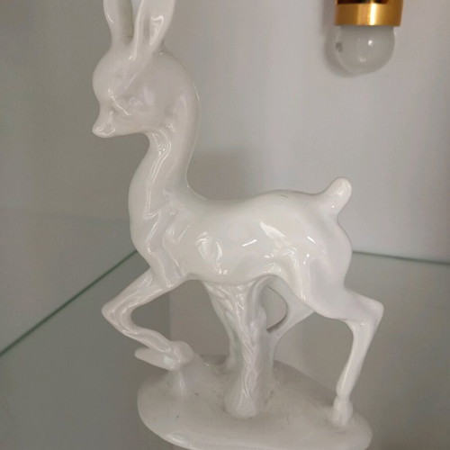 Porcelain deer figurine like new, 20 cm, German origin