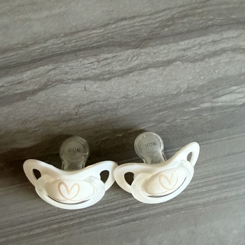 NUK silicone pacifiers set of 2 used, from 0+ months