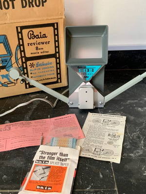 Baia Reviewer 8mm Movie Editor like new, complete set with box and instructions