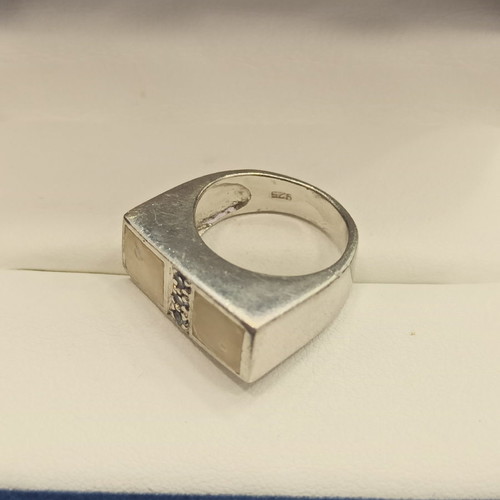 Silver 925 chevalier ring used, size 10 - 50mm circumference