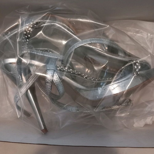 High silver sandals used, size 36