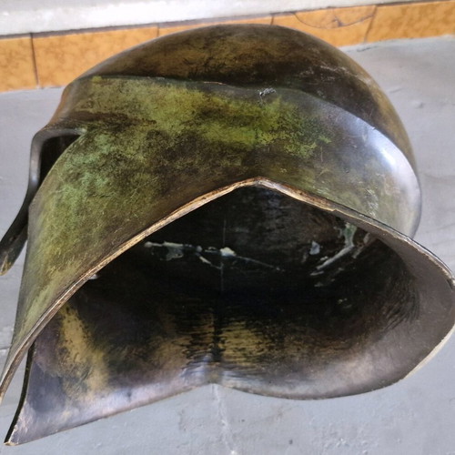 Large Corinthian helmet lifesize heavy bronze like new