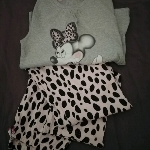 Disney pajamas new for girls 11-12 years gray pink