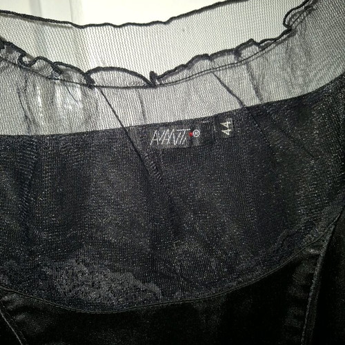 Mind Your Style blouse with transparent sleeves like new, black XXL