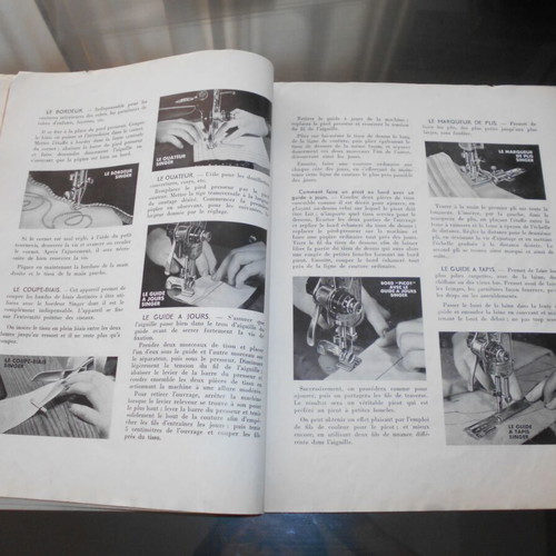 Singer Illustrated Sewing Machine Catalog used, 1952 edition, French text