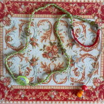 Handmade necklace The Green Dolphin new, multicolored