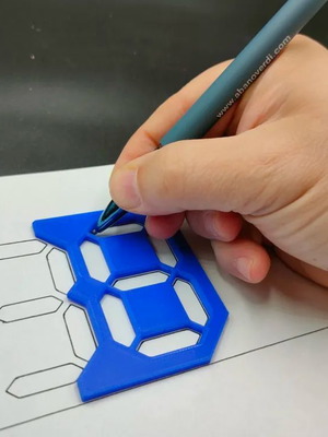 7-Line Number Ruler made to order, PLA bioplastic
