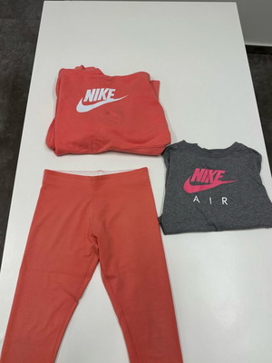 Nike clothes for 10-year-old girl used, hoodie, leggings and grey long sleeve