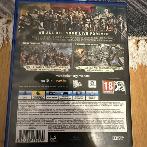 For Honor PS4 game