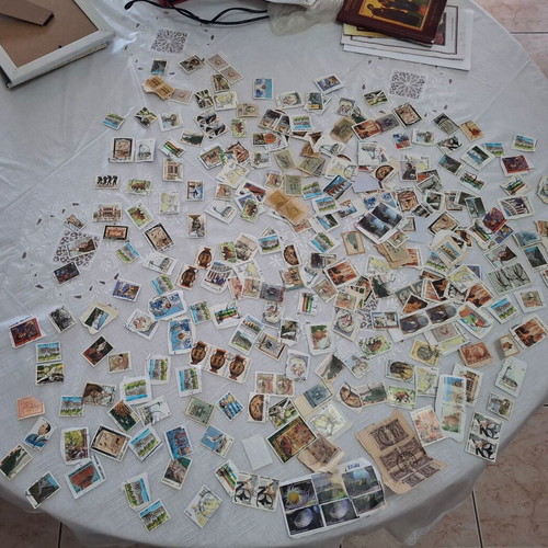 Collectible old stamps used, collection of about 300 pieces