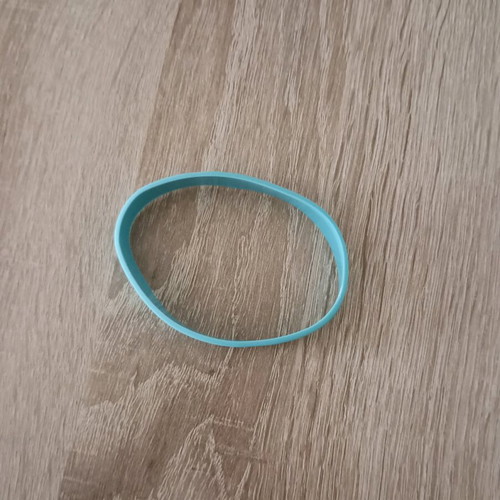 Athens Coffee Festival bracelet like new, turquoise rubber unisex