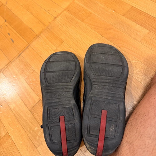 Prada sneakers black leather used size 43.5