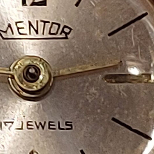 MENTOR ANTIQUE HANGING NECKLACE WATCH WITH 17 JEWELS AND THE AQUARIUS ZODIAC ON THE BACK - FUNCTIONING