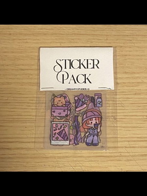 Sticker Pack new, 5 pieces, purple