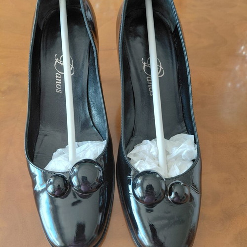 Danos black leather pumps size 37 like new