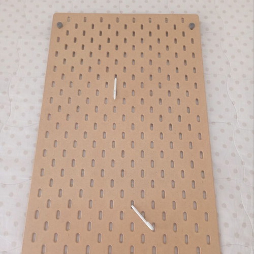 Perforated board with hooks for office, like new, 36×56