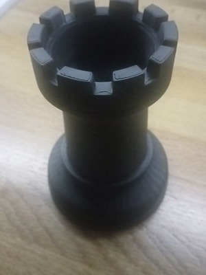 Black chess rook pencil holder, 3D printed
