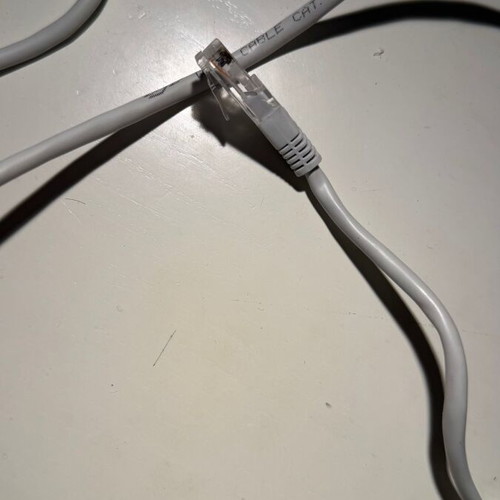 Ethernet RJ45 Cat.5 UTP cable white, like new